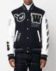 Off-White Cryst Moon Phase Black Varsity Jacket Off-White Cryst Moon Phase Black Varsity Jacket