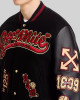 Off-White x AC Milan Black Varsity Jacket Off-White x AC Milan Black Varsity Jacket