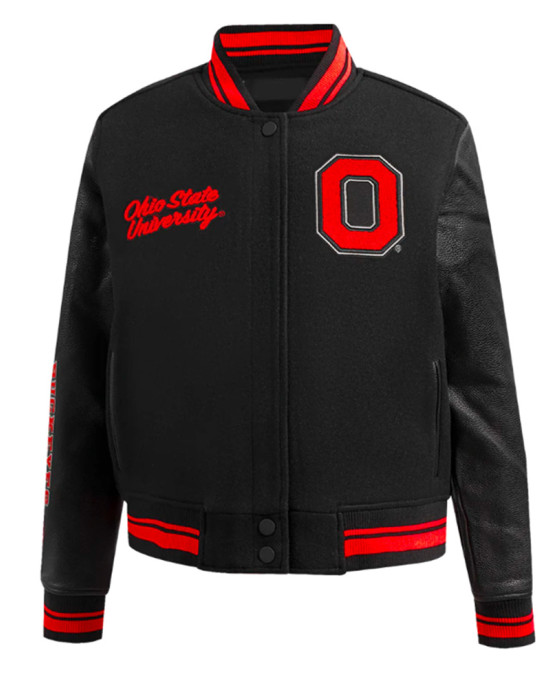 Ohio State University Red Classic varsity jacket Ohio State University Red Classic varsity jacket