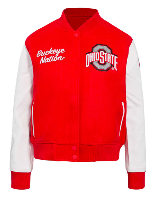 Ohio State University Red Classic varsity jacket Ohio State University Red Classic varsity jacket