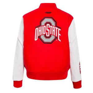 Ohio State University Red Classic varsity jacket