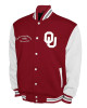 Oklahoma Sooners Fleece Crimson and White Varsity Jacket