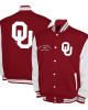 Oklahoma Sooners Fleece Crimson and White Varsity Jacket