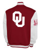 Oklahoma Sooners Fleece Crimson and White Varsity Jacket