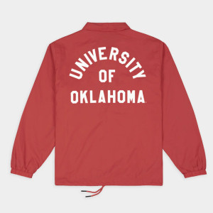 Oklahoma Sooners Football Retro Helmet Coaches Jacket