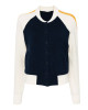 Olympo S01 Amaia Olaberria Bomber Fleece Navy and White Jacket