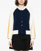 Olympo S01 Amaia Olaberria Bomber Fleece Navy and White Jacket