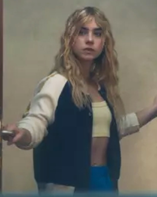 Olympo S01 Amaia Olaberria Bomber Fleece Navy and White Jacket