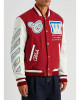 On The Go Red Wool and Leather Varsity Jacket On The Go Red Wool and Leather Varsity Jacket