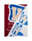On The Go Red Wool and Leather Varsity Jacket