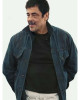 One Battle After Another Benicio Del Toro Blue Jacket