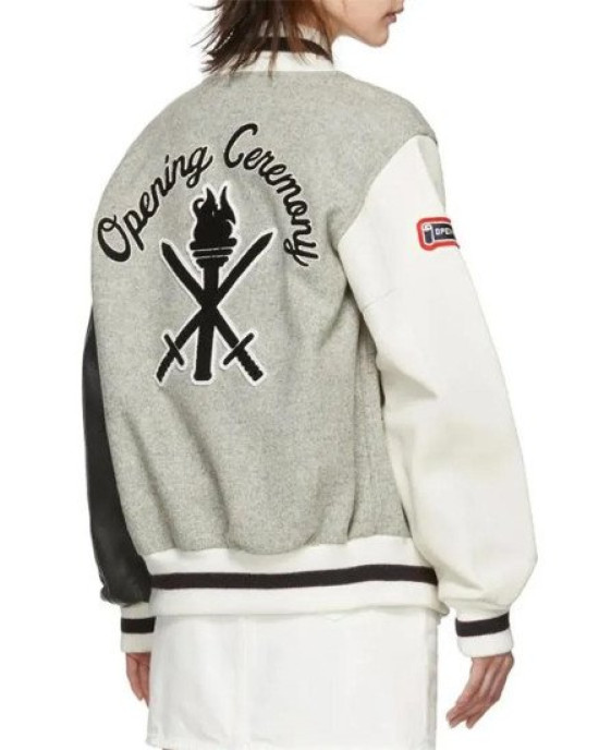 Opening Ceremony Jessica Alba Wool Varsity Jacket Opening Ceremony Jessica Alba Wool Varsity Jacket