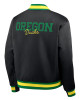 Oregon Ducks Legacy Bomber Black Full-Snap Satin Jacket