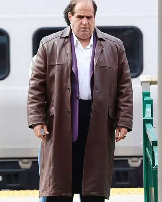 Oswald Cobblepot The Penguin Brown Leather Coat Oswald Cobblepot The Penguin Brown Leather Coat
