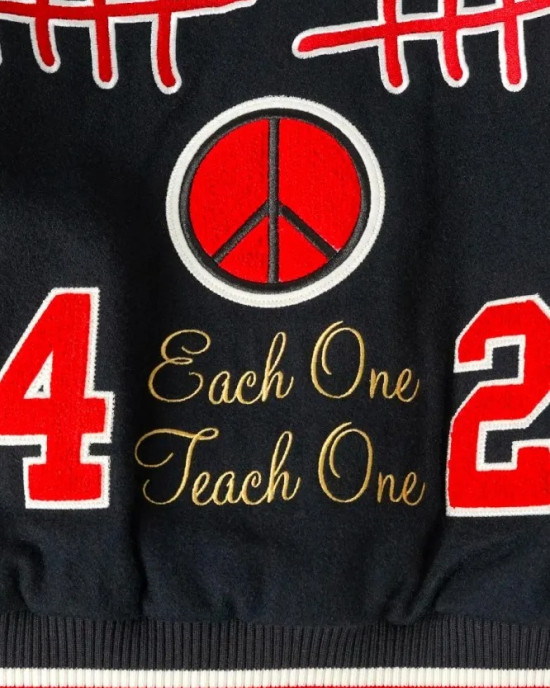 Patta 20th Anniversary Maritime Blue Wool/Leather Varsity Jacket