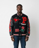 Patta 20th Anniversary Maritime Blue Wool/Leather Varsity Jacket