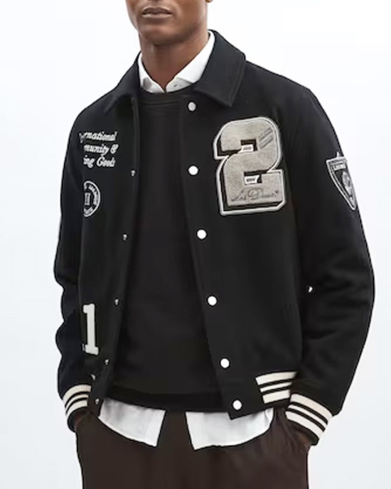 Patty Mills NYC Black Varsity Jacket