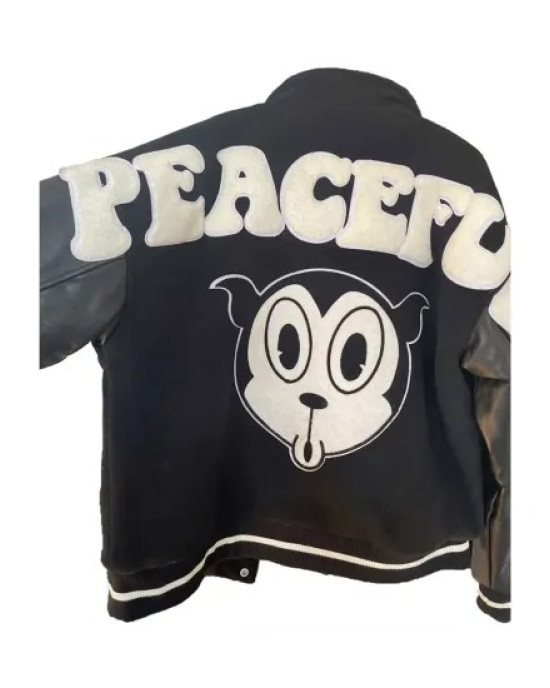 Peaceful People Black Varsity Jacket Peaceful People Black Varsity Jacket