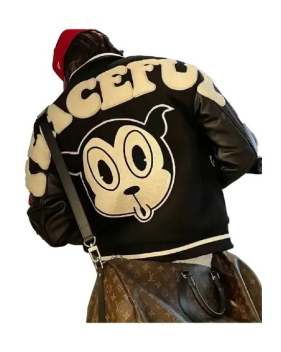 Peaceful People Black Varsity Jacket Peaceful People Black Varsity Jacket