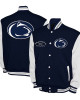 Penn State Nittany Lions Fleece Navy and White Varsity Jacket