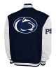 Penn State Nittany Lions Fleece Navy and White Varsity Jacket