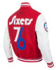 Philadelphia 76ers 2024/25 City Edition Chenille Red Varsity Jacket