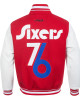Philadelphia 76ers 2024/25 City Edition Chenille Red Varsity Jacket
