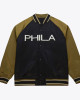 Philadelphia 76ers Black/Olive Satin Double Clutch Jacket