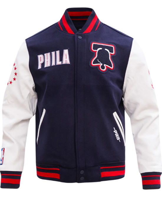 Philadelphia 76ers City of Brotherly Love Varsity Jacket Philadelphia 76ers City of Brotherly Love Varsity Jacket