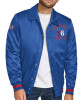 Philadelphia 76ers Stitch Applique Royal Satin Jacket Philadelphia 76ers Stitch Applique Royal Satin Jacket