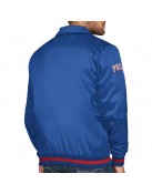 Philadelphia 76ers Stitch Applique Royal Satin Jacket