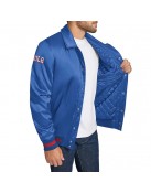 Philadelphia 76ers Stitch Applique Royal Satin Jacket