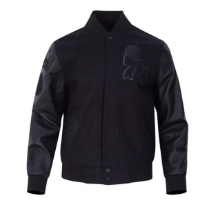 Philadelphia 76ers Triple Black Varsity Jacket