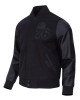 Philadelphia 76ers Triple Black Varsity Jacket