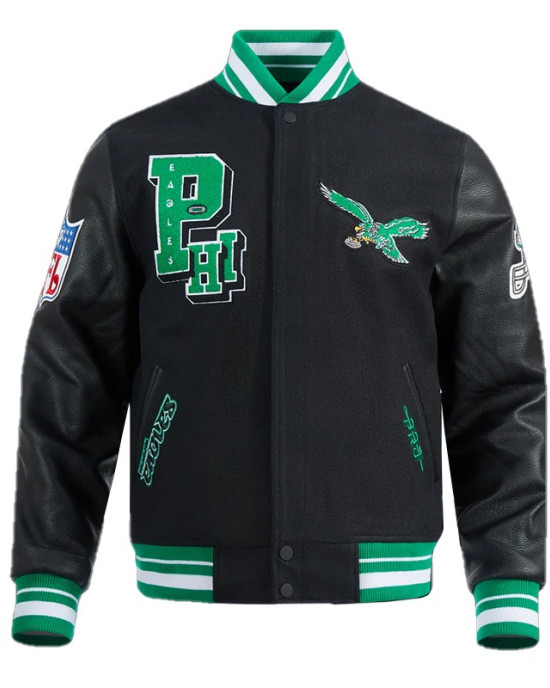 Philadelphia Eagles Best of Classic Rib Varsity Jacket