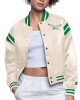 Philadelphia Eagles Cream Full Count Satin Jacket