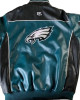 Philadelphia Eagles Green and Black Leather Jacket - Stylish NFL Fan Gear Philadelphia Eagles Green and Black Leather Jacket - Stylish NFL Fan Gear