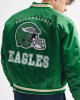 Philadelphia Eagles Green Varsity Bomber Satin Jacket
