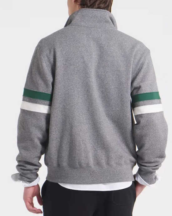 Philadelphia Eagles Heather Gray Striped Fleece Jacket Philadelphia Eagles Heather Gray Striped Fleece Jacket