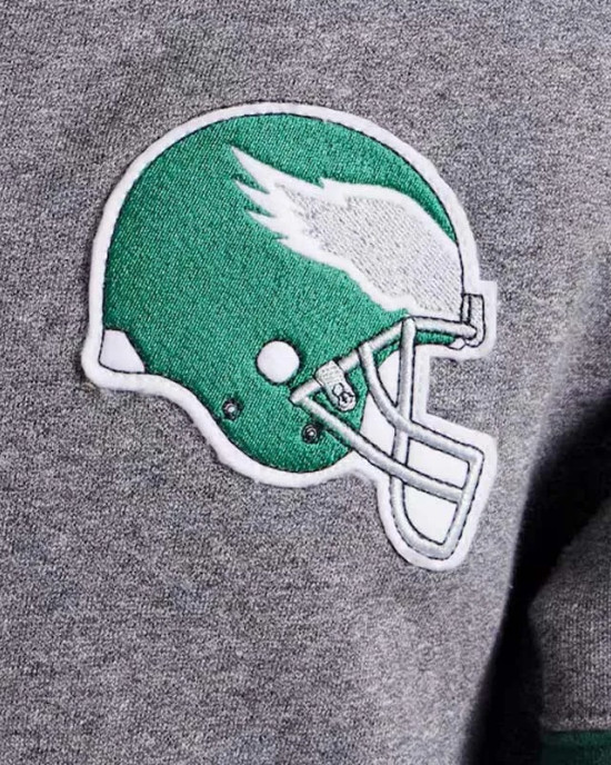 Philadelphia Eagles Heather Gray Striped Fleece Jacket Philadelphia Eagles Heather Gray Striped Fleece Jacket