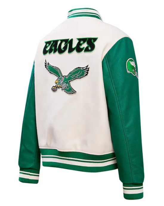 Philadelphia Eagles Mary Kate Morrissey Varsity Jacket Philadelphia Eagles Mary Kate Morrissey Varsity Jacket