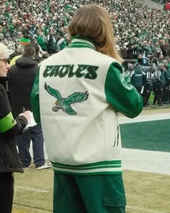 Philadelphia Eagles Mary Kate Morrissey Varsity Jacket Philadelphia Eagles Mary Kate Morrissey Varsity Jacket
