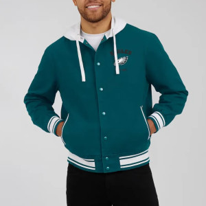 Philadelphia Eagles Midnight Green Cotton Hooded Jacket