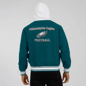 Philadelphia Eagles Midnight Green Cotton Hooded Jacket