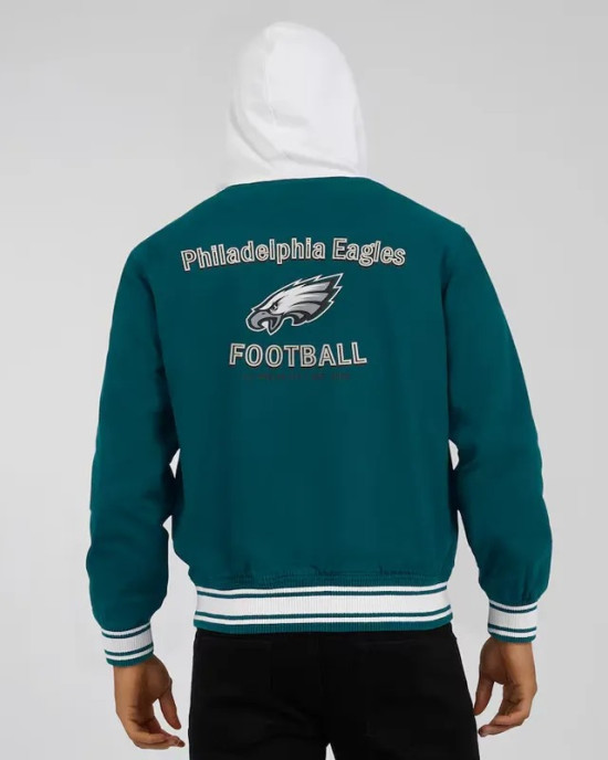 Philadelphia Eagles Midnight Green Cotton Hooded Jacket