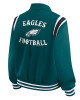 Philadelphia Eagles Midnight Green Lightweight Varsity Satin Jacket