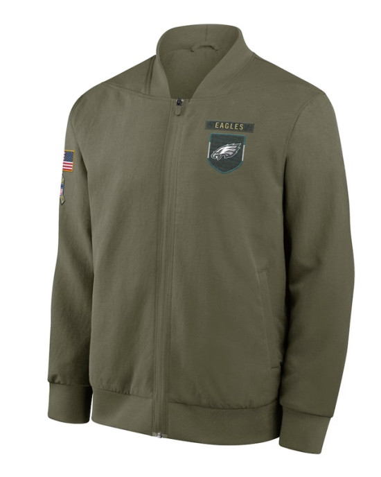 Philadelphia Eagles Sideline Full-Zip Bomber Jacket