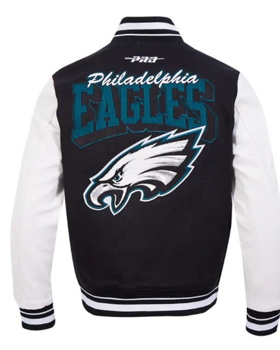 Philadelphia Eagles Team Badge Classic Rib Varsity Jacket