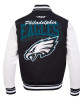 Philadelphia Eagles Team Badge Classic Rib Varsity Jacket