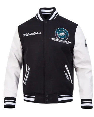 Philadelphia Eagles Team Badge Classic Rib Varsity Jacket